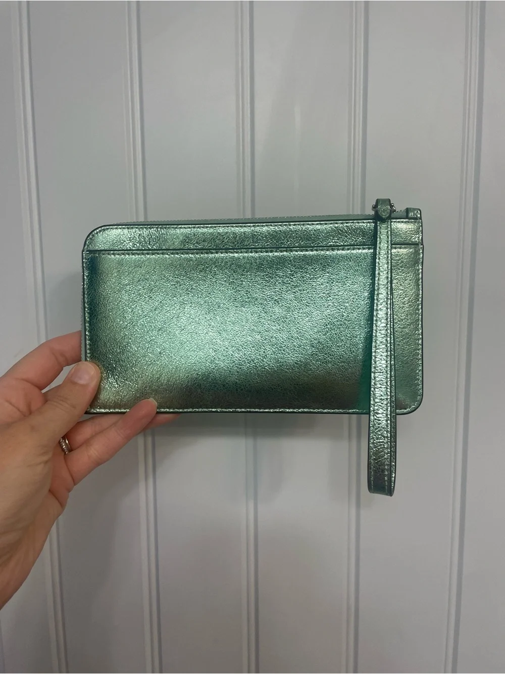 Kate Spade Metallic Teal Wristlet Wallet